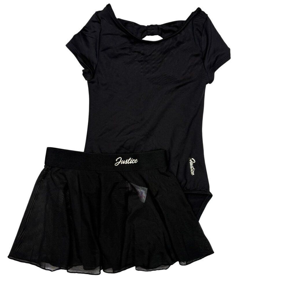 Justice Girls Cap Sleeve Dance and Gymnastics Leotard with Skirt Size XS 5-6